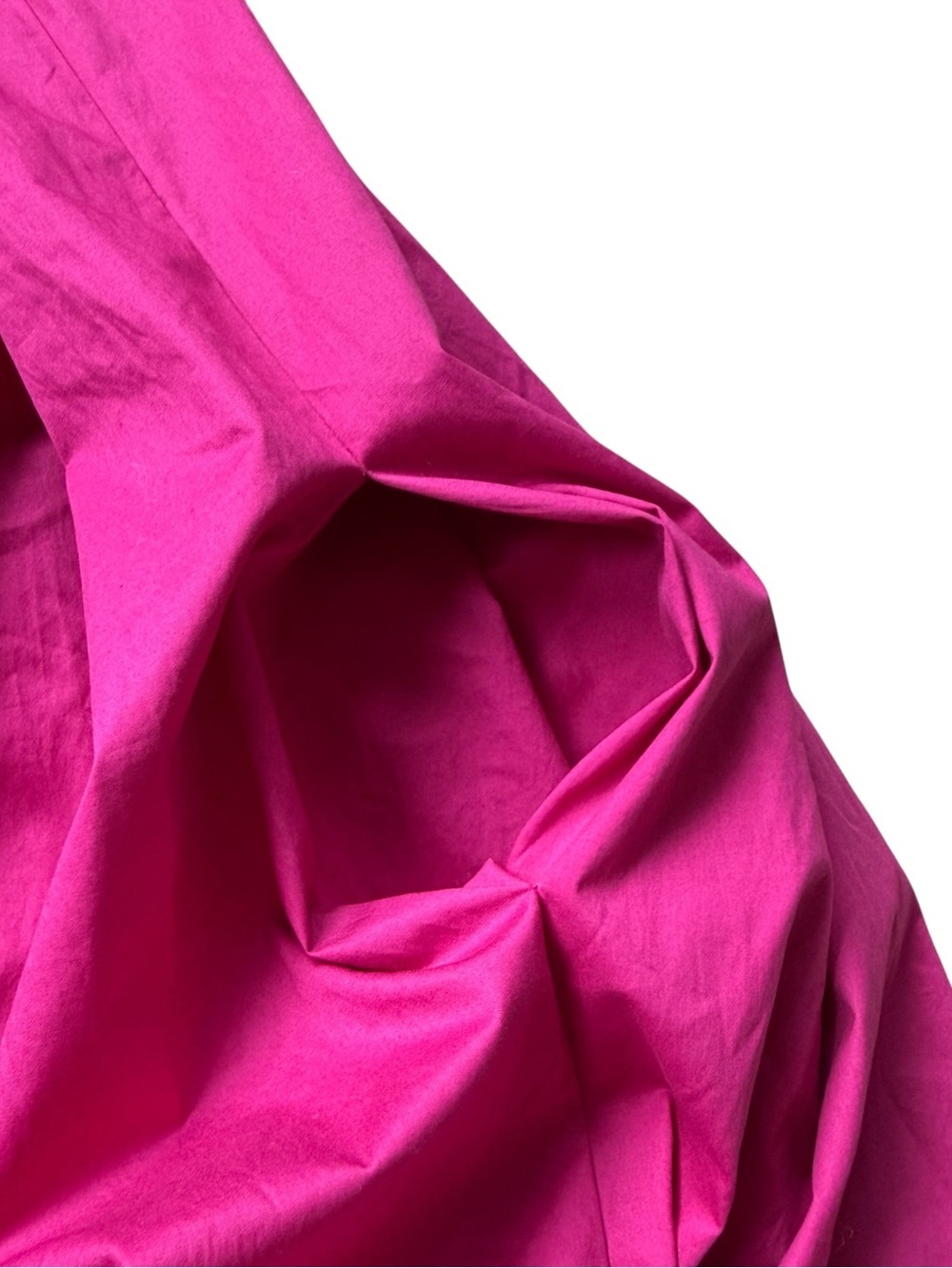 Monica Nera Fuchsia Maxi Dress Cotton Shoulder Bow Strap Minimalist XS Chic Luxe - Picture 7 of 10